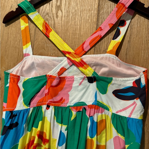 J Crew Tiered Maxi Dress in Ratti Jardin Floral Print with pockets  sz 2 - Picture 7 of 8